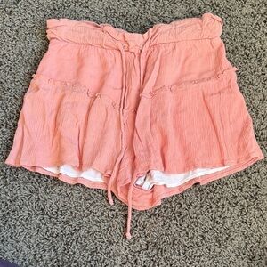 Altar'd State Coral High Waist Women's Shorts Size Small
